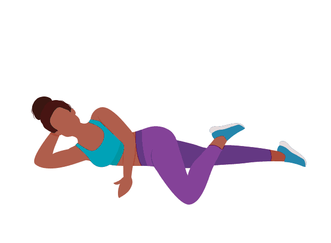 Illustration of dark complected woman wearing leggings and tanks shirt doing a Rotation